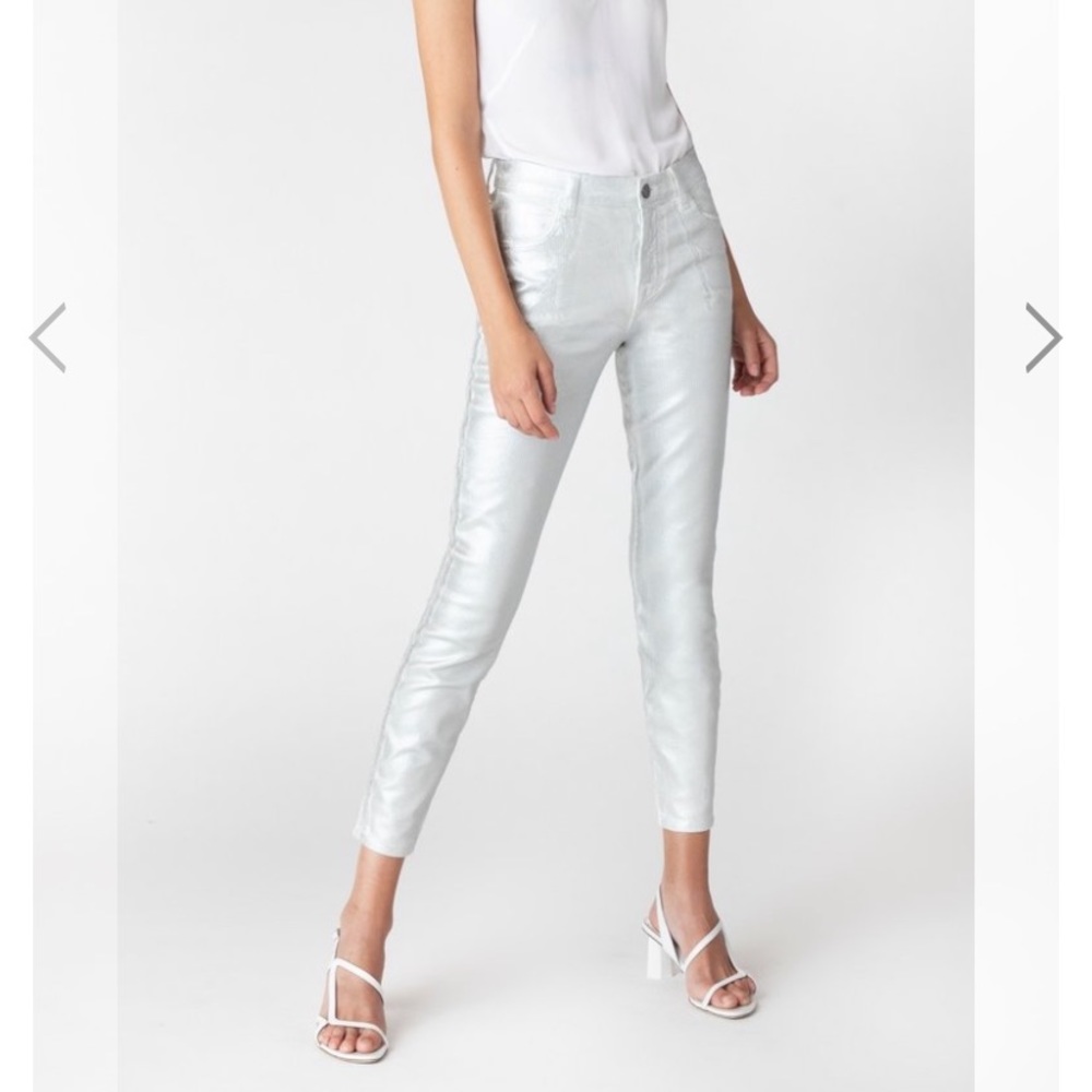 J Brand Alana Silver Messaline Size 28